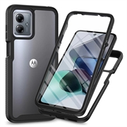 Motorola Moto G54 360 Schutz Hülle - Schwarz / Durchsichtig