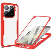 Xiaomi 15 360 Schutz Hülle - Rot / Durchsichtig