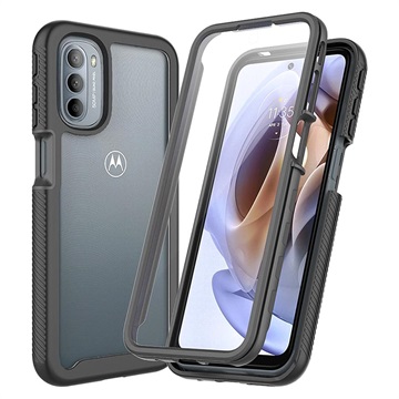 360 Schutz Motorola Moto G51 5G Hülle - Schwarz / Durchsichtig