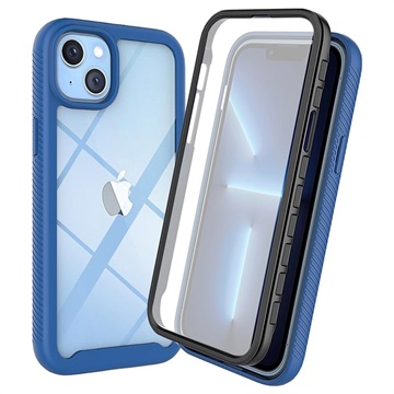 360 Schutz iPhone 14 Hülle - Blau / Durchsichtig