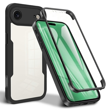 iPhone 17 Air 360 Schutz Hülle - Schwarz / Durchsichtig