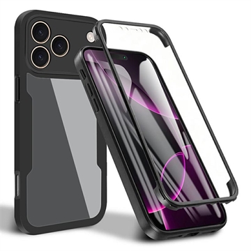 iPhone 17 Pro Max 360 Schutz Hülle - Schwarz / Durchsichtig