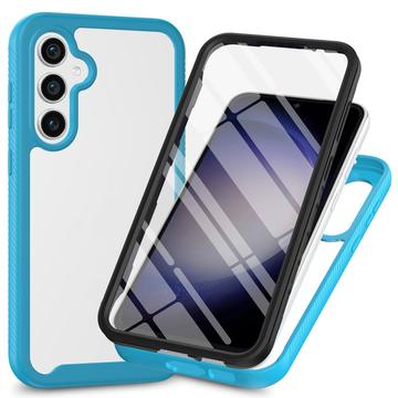 Samsung Galaxy A35 360 Schutz Hülle - Baby Blau / Durchsichtig