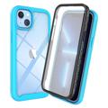 360 Schutz iPhone 14 Max Hülle - Baby Blau / Durchsichtig