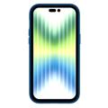 360 Schutz iPhone 14 Pro Hülle - Dunkel Blau / Durchsichtig