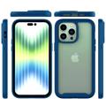 360 Schutz iPhone 14 Pro Hülle - Dunkel Blau / Durchsichtig