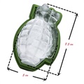Silikon 3D-Granatenform Eiswürfelbehälter - Grün