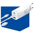 3MK HyperCharger 2xUSB-C 65W Schnell Ladegerät - PD3.0, QC4.0 - Weiß