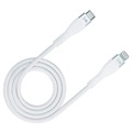 3MK HyperSilicone USB-C/Lightning Daten- und Ladekabel - 1m - Weiß