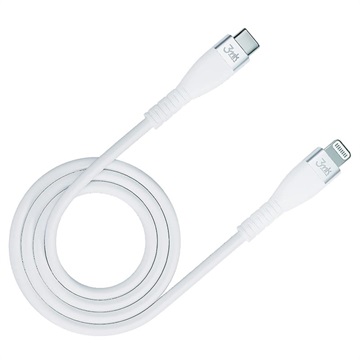 3MK HyperSilicone USB-C/Lightning Daten- und Ladekabel - 1m - Weiß