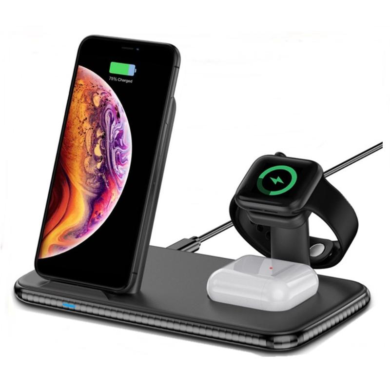 4 in 1 15W schnelle drahtlose Ladestation fur mehrere Gerate iPhone Apple Watch Apple Airpods Android Phone