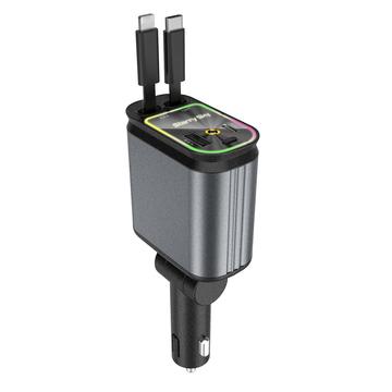 4-in-1-Autoladegerät und Sternenhimmel-Projektor mit USB-C- und Lightning-Kabeln
