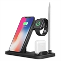 4-in-1 Dockingstation LDX-178 - iPhone, AirPods, Apple Watch - Schwarz