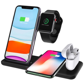 4-in-1 Dockingstation LDX-178 - iPhone, AirPods, Apple Watch - Schwarz