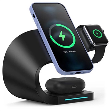 4-in-1 Dockingstation LDX-178 - iPhone, AirPods, Apple Watch - Schwarz