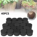 40 Stk. Selbstklebende EVA-Blumentopf-Füße - 30x10mm - Schwarz