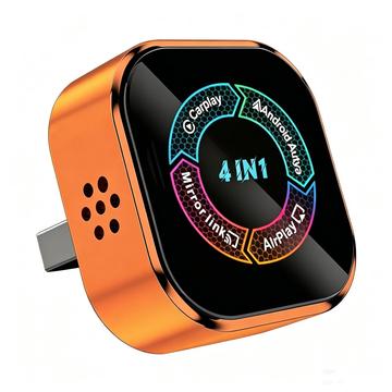 4223M 4-in-1-Adapter für CarPlay und Android Auto - AirPlay/Miracast - Orange