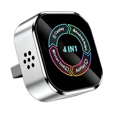 4223M 4-in-1-Adapter für CarPlay und Android Auto - AirPlay/Miracast - Silber