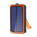 4smarts Prepper Solar Power Bank 12000mAh - 2xUSB-A - Schwarz / Orange