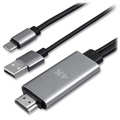 4smarts USB-C / HDMI 4K UHD Kabel Adapter - 1.8m (Offene Verpackung - Zufriedenstellend) - Schwarz