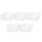 5 Stück Kunststoff-Schuhkartons / Sneaker-Boxen (Offene Verpackung - Bulk) - Durchsichtig