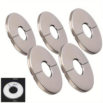 5 Stk. Edelstahl Runde Wand Loch Flansch Abdeckung - Innendurchmesser 28mm