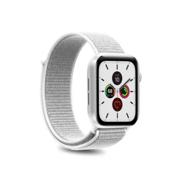 Apple Watch Series 9/8/SE (2022)/7/SE/6/5/4/3/2/1 Puro Nylon Sportarmband - 41mm/40mm/38mm - Weiß