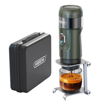 HiBREW H4B_GN Tragbare 3-in-1-Kaffeemaschine mit Etui