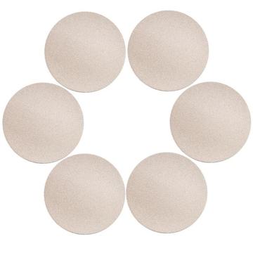 6 Stk. Untersetzer aus PU-Leder Ø 10 cm - Gold