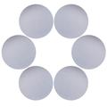 6 Stk. Untersetzer aus PU-Leder Ø 10 cm - Silber