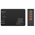 6-Port Schnell Ladegerät mit USB-C PD & QC3.0 - 65W - Schwarz