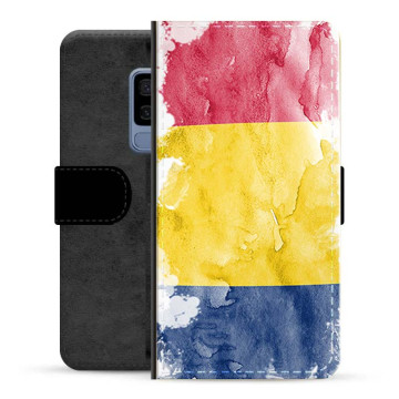 Samsung Galaxy S9 Premium Schutzhülle mit Geldbörse - Rumänische Flagge