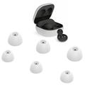 6Pcs Ersatz Ohrhörer Tipps weichen Silikon Ohrhörer Kappen Abdeckung für Samsung Galaxy Buds2 - weiß