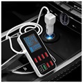 9-Port Kfz-Ladegerät mit LCD-Display WLX-A9S+ - 7xUSB, QC3.0 USB, PD USB-C - 40W