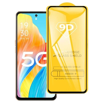 Oppo A1 9D Full Cover Panzerglas - 9H, 0.3mm - Schwarz Rand