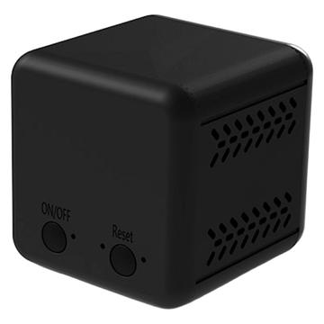 A19 Drahtlose Mini-WiFi-Mini-Kamera mit Infrarot-Nachtsicht und Bewegungsalarm - Schwarz