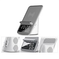 AFK BT512 Funkuhr / Bluetooth Lautsprecher mit Qi Ladegerät - Grau