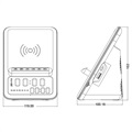 AFK BT512 Funkuhr / Bluetooth Lautsprecher mit Qi Ladegerät - Grau