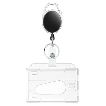 Zutritt / ID-Kartenhalter mit Karabiner mit einziehbarer Schnur