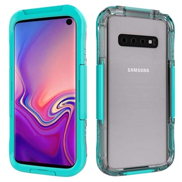 Aktive Serie IP68 Samsung Galaxy S10 Wasserdichte Hülle - Zyan