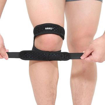 Verstellbare Kniestütze mit Silikonpolster - zum Laufen und Wandern