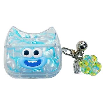 AirPods 3 TPU-Hülle mit lustigem lächelndem Katzengesicht - Blau