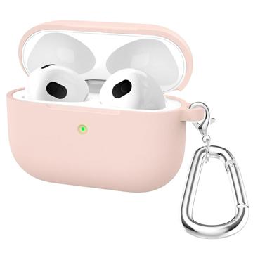 AirPods 3 Silikonhülle mit Schlüsselbund A060 - Hellrosa