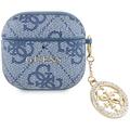 AirPods 4 Guess 4G Strass Charm Hülle - Blau