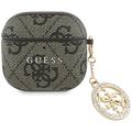 AirPods 4 Guess 4G Strass Charm Hülle - Braun