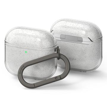 AirPods 4 Ringke Silikonhülle - stoßfester Schutz - Glitzer klar