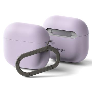 AirPods 4 Ringke Silikonhülle - stoßfester Schutz - hell lila