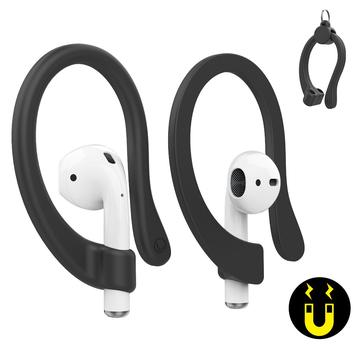 AirPods / AirPods Pro Magnetische Silikon-Ohrhaken - Schwarz