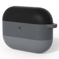 AirPods Pro 3 Gradient stoßfeste Silikonhülle mit Karabiner - Schwarz