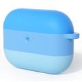 AirPods Pro 3 Gradient stoßfeste Silikonhülle mit Karabiner - Blau